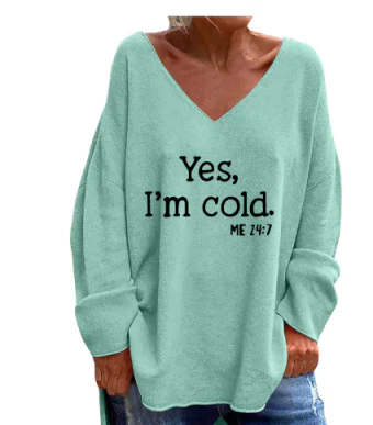 Casualowy damski sweter z grafiką