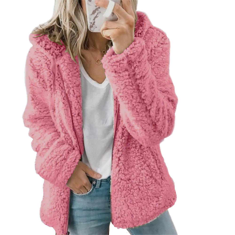 Damska Kurtka Teddy z Kapturem | Casualowa Odzież Wierzchnia