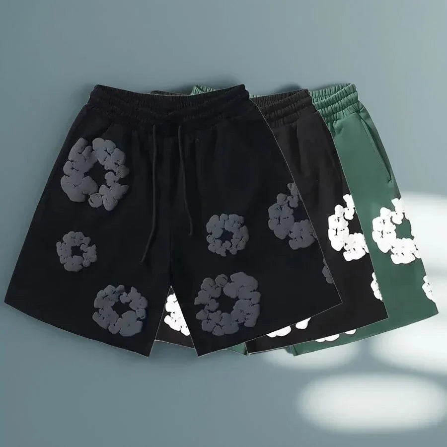Unisex Letnie Spodenki Z Nadrukiem | Ściągacz