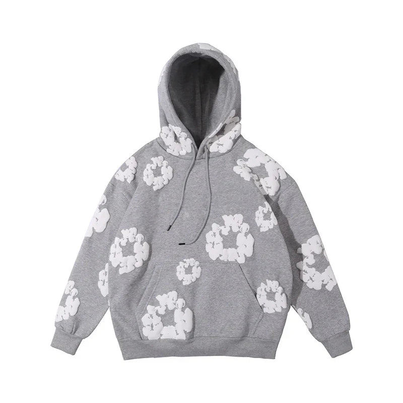 Unisex Bluza z Kwiatowym Wzorem | Luźny Krój