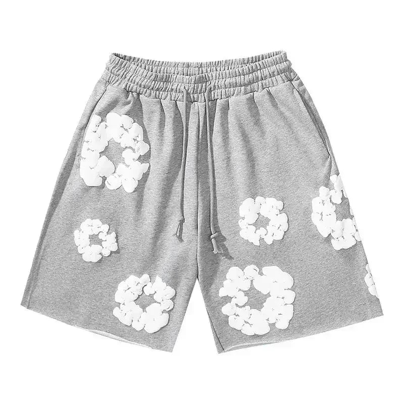 Unisex Letnie Spodenki Z Nadrukiem | Ściągacz