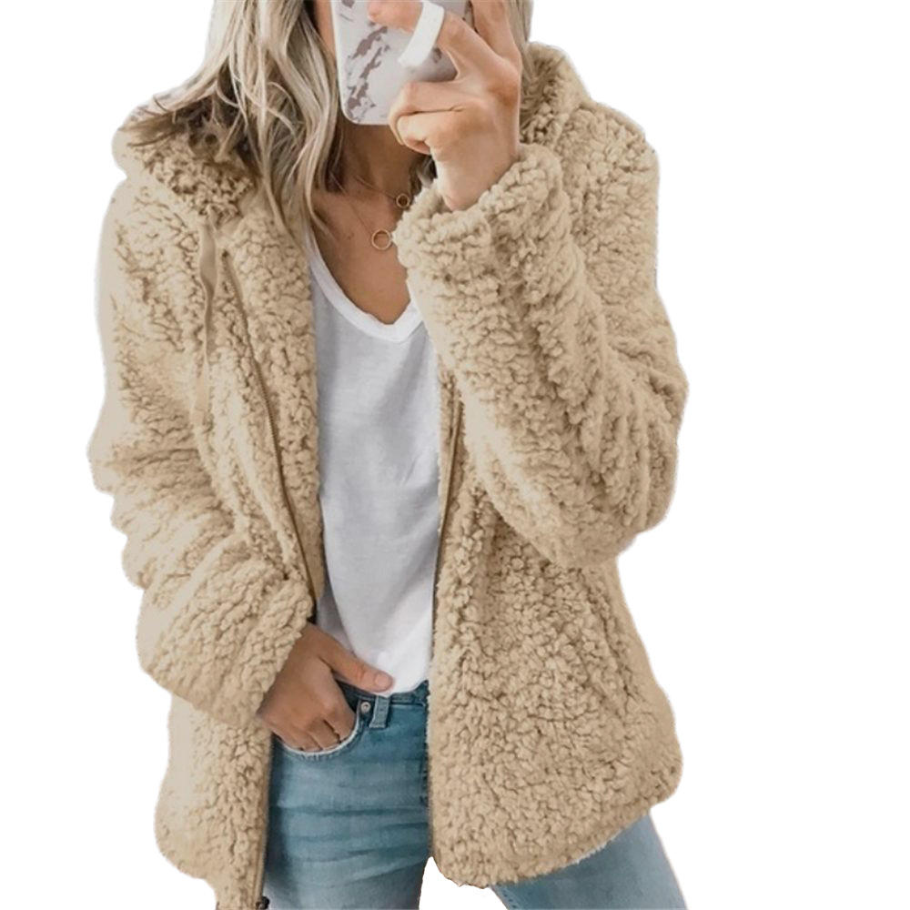Damska Kurtka Teddy z Kapturem | Casualowa Odzież Wierzchnia