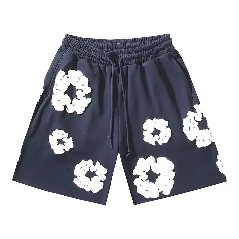 Unisex Letnie Spodenki Z Nadrukiem | Ściągacz