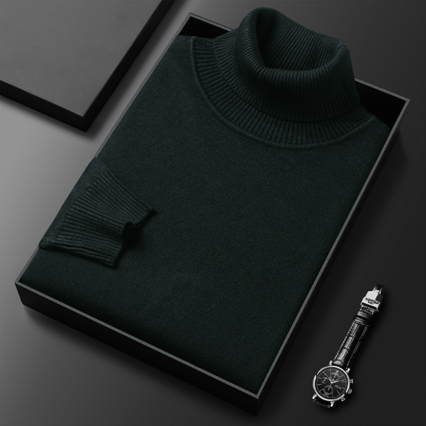 Męski Golf Slim Fit | Ciepła Dzianina