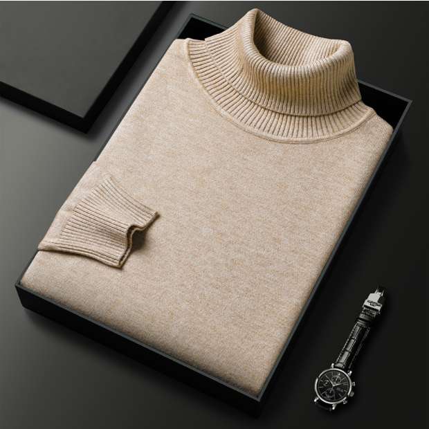 Męski Golf Slim Fit | Ciepła Dzianina