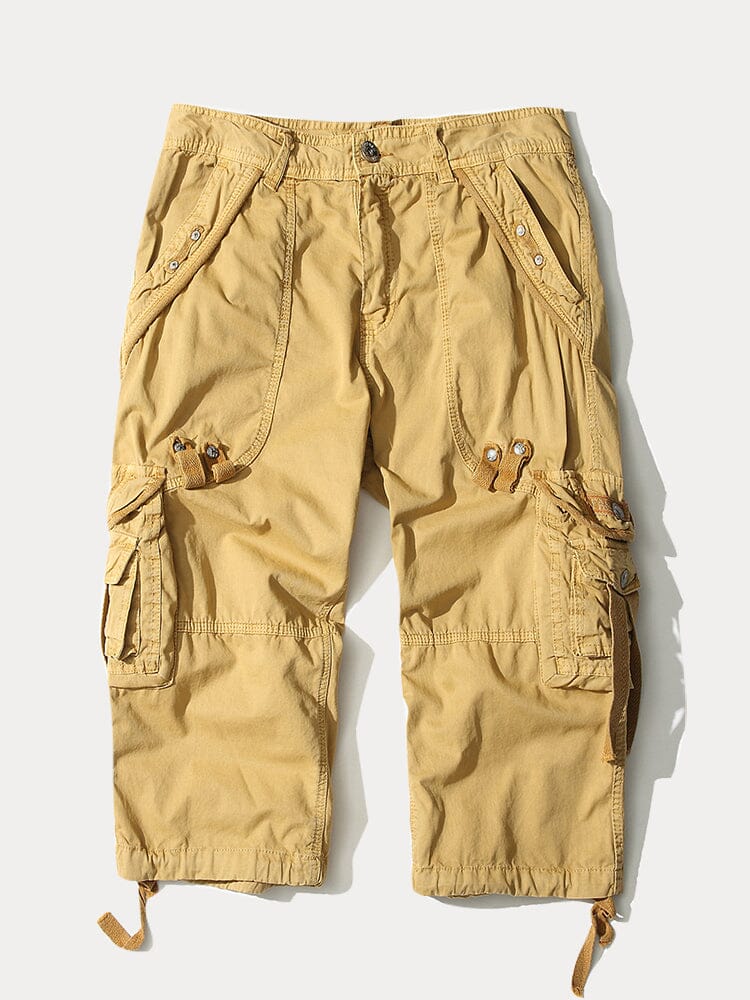 Męskie taktyczne spodenki cargo capri | Wielo-pocket