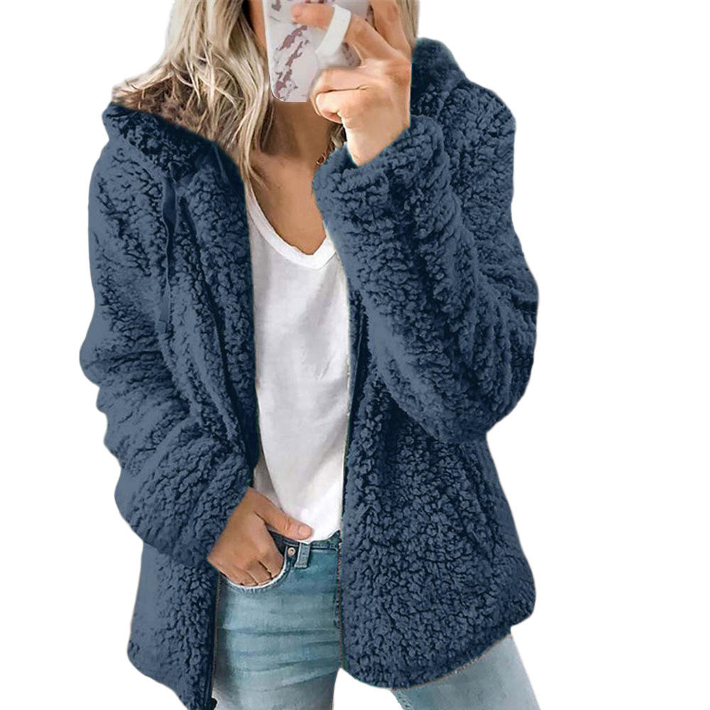 Damska Kurtka Teddy z Kapturem | Casualowa Odzież Wierzchnia