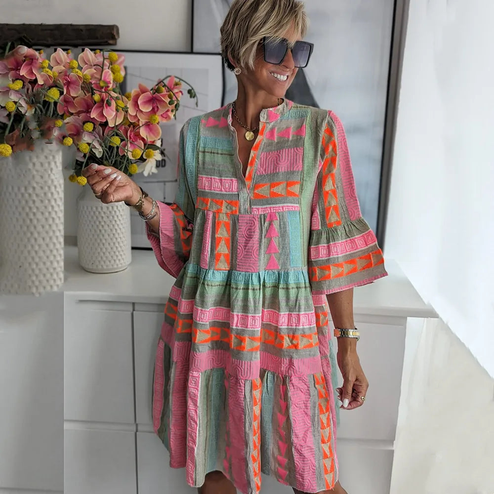 Dámské boho elegantní mini šaty