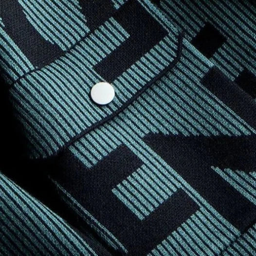 Męska Koszula z Nadrukiem i Guzikami | Styl Codzienny
