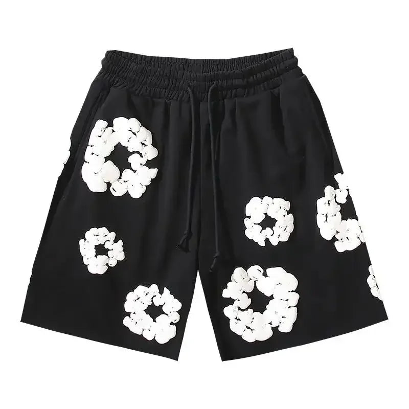 Unisex Letnie Spodenki Z Nadrukiem | Ściągacz
