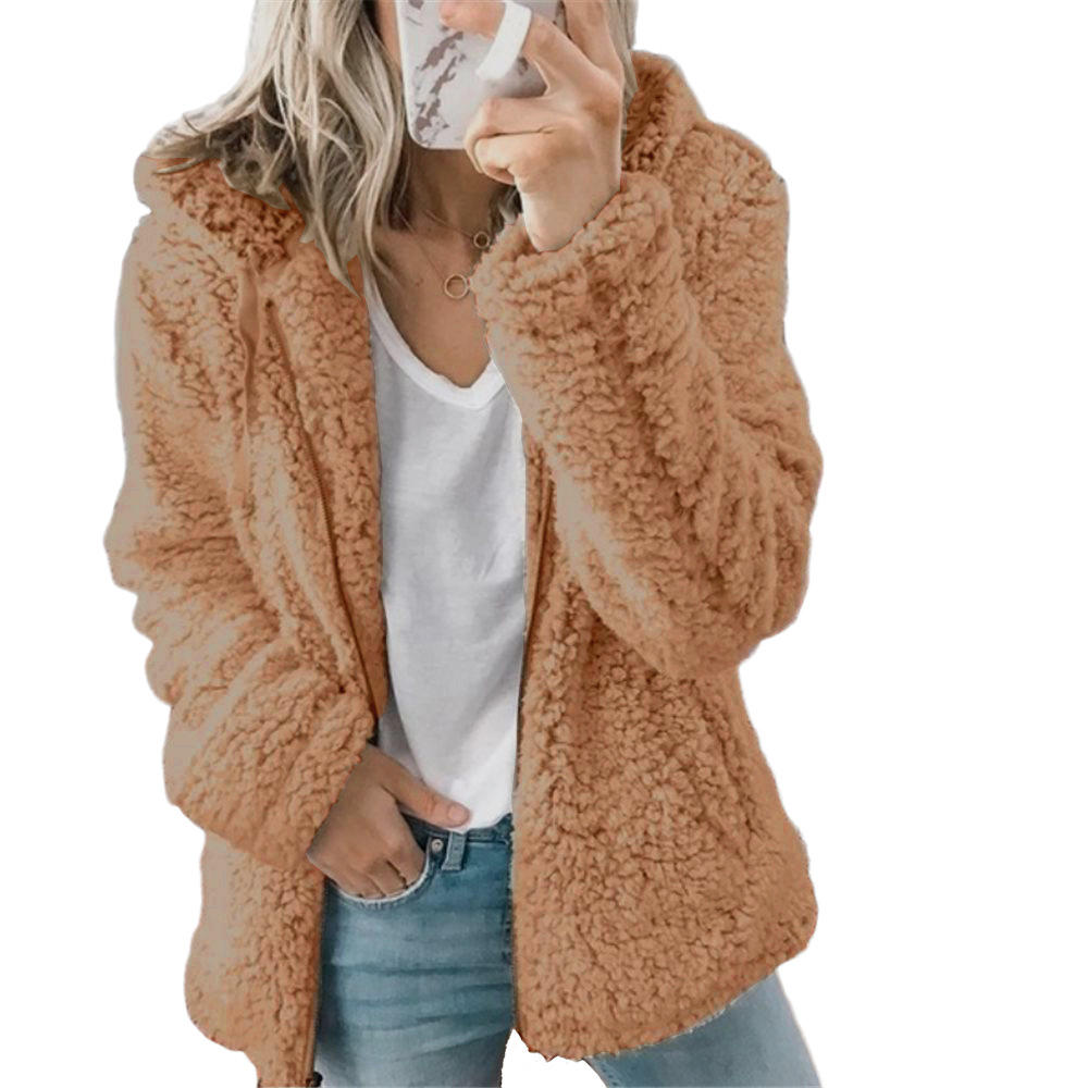 Damska Kurtka Teddy z Kapturem | Casualowa Odzież Wierzchnia