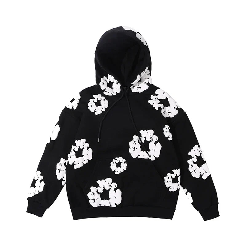Unisex Bluza z Kwiatowym Wzorem | Luźny Krój