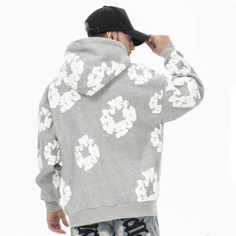 Unisex Bluza z Kwiatowym Wzorem | Luźny Krój
