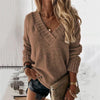 Sweter Damski | Z Dekoltem w Serek