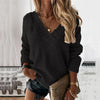 Sweter Damski | Z Dekoltem w Serek