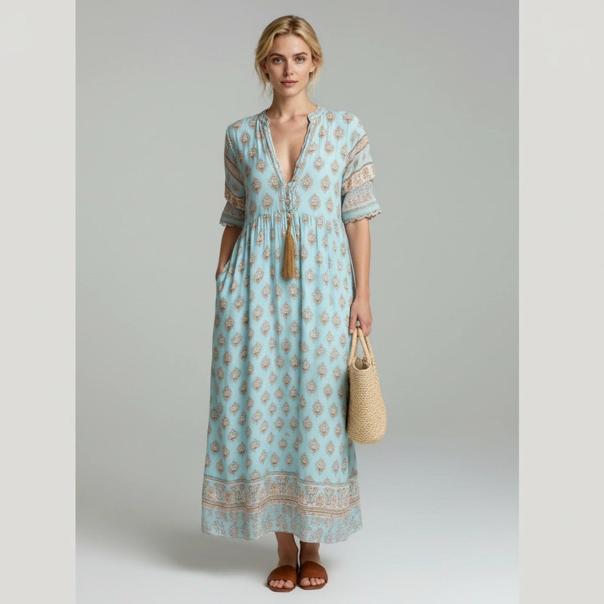 Damska Sukienka Letnia Boho | Midi