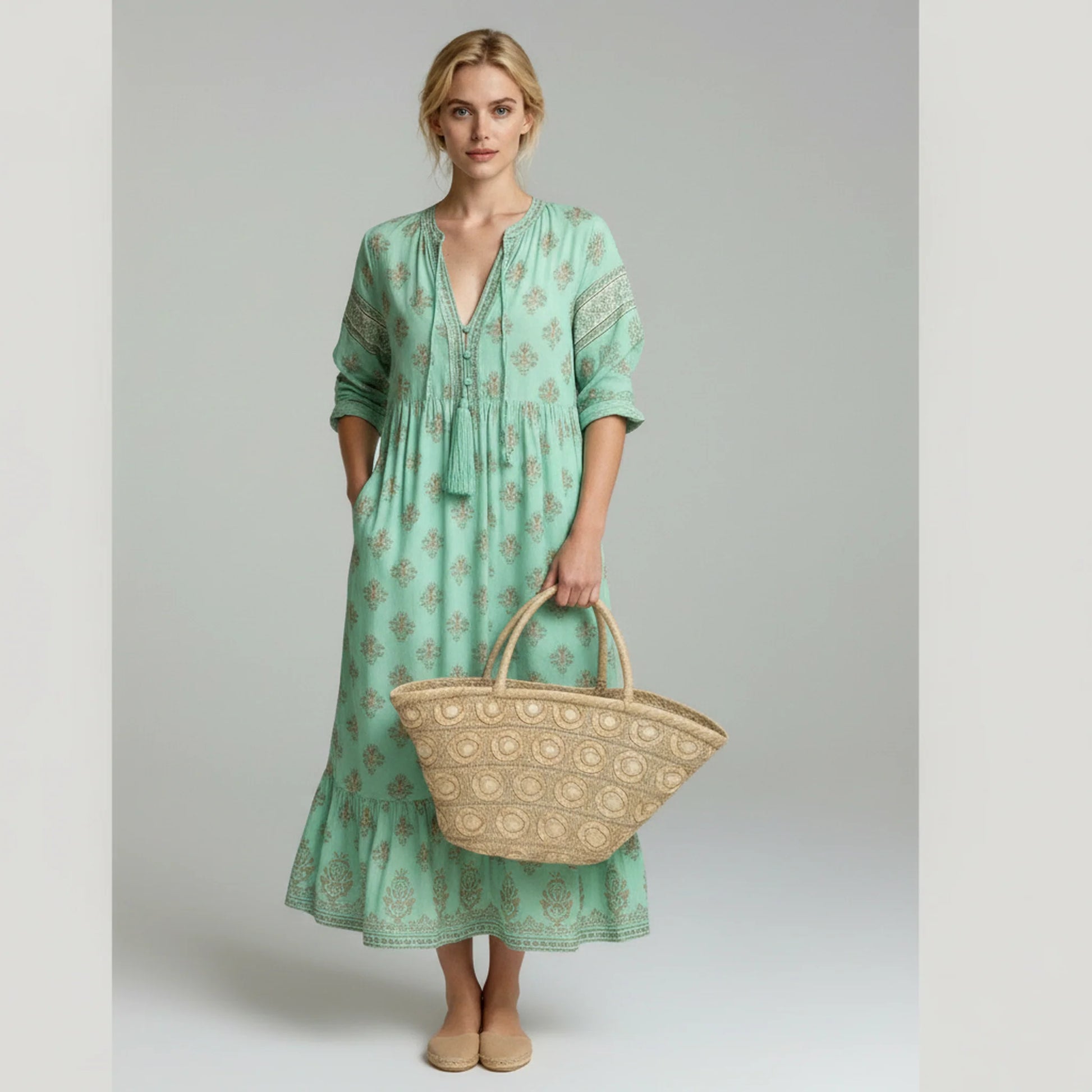 Damska Sukienka Letnia Boho | Midi