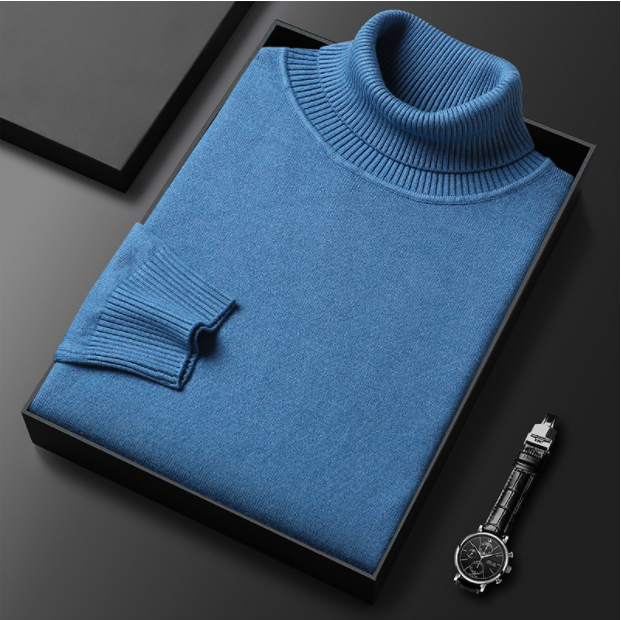 Męski Golf Slim Fit | Ciepła Dzianina