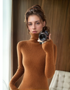 Damski Sweter z Golfem | Długi Rękaw
