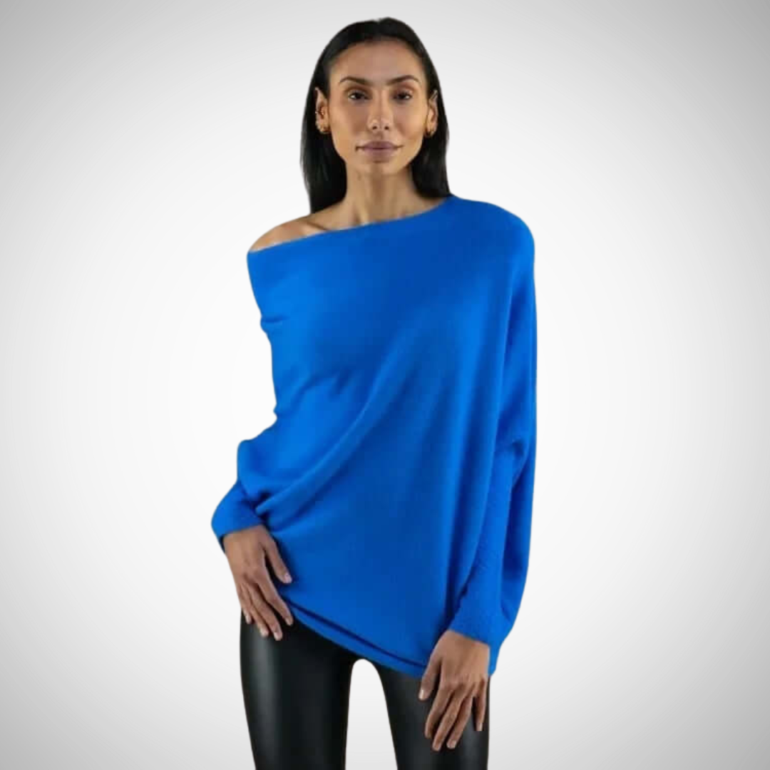 Sweter damski z odkrytymi ramionami | Długi rękaw