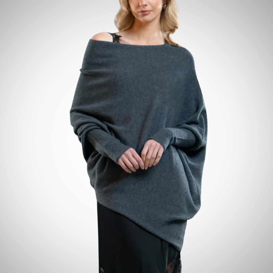 Sweter damski z odkrytymi ramionami | Długi rękaw