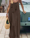Women's Casual Spaghetti Strap Dress | Maxi