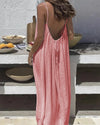 Women's Casual Spaghetti Strap Dress | Maxi