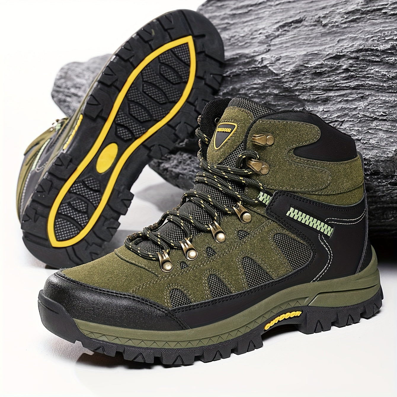 Męskie Wysokie Buty Trekkingowe | Wędrówki na Świeżym Powietrzu