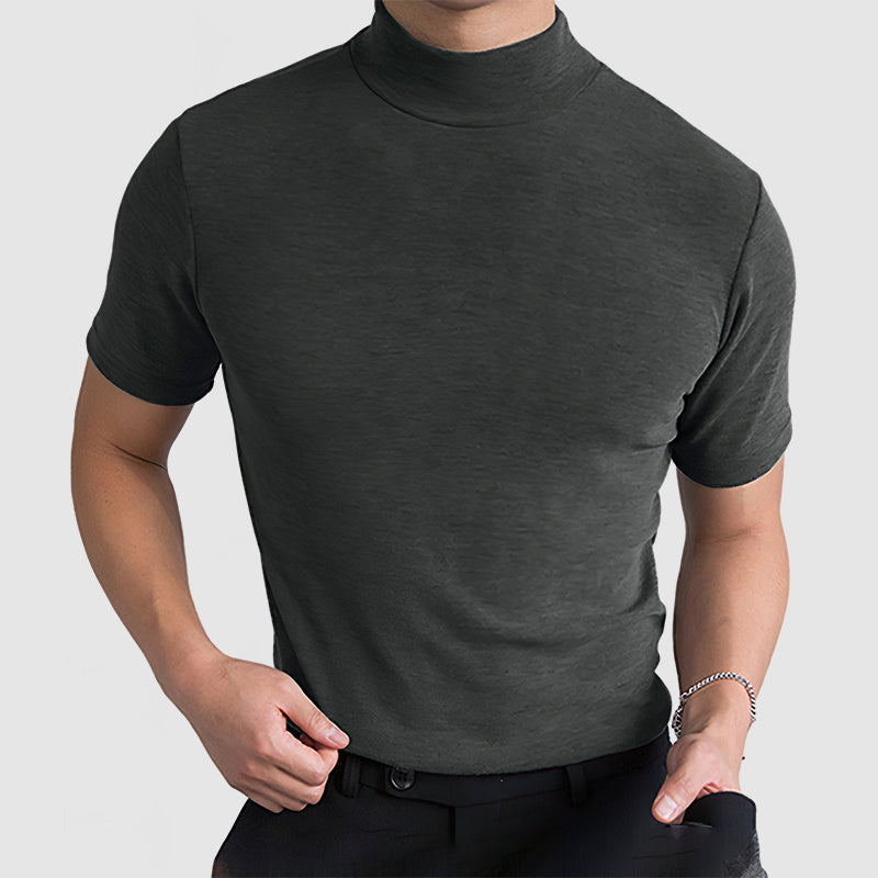 Męska koszulka z golfem Slim Fit | Krótki rękaw