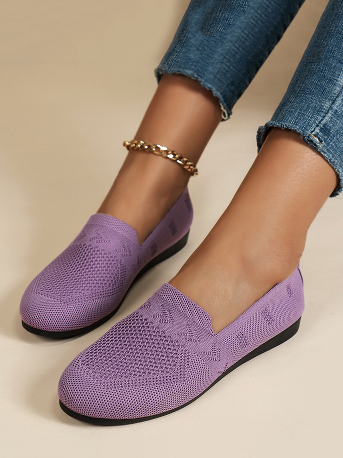 Damskie ortopedyczne slip-on loafers | Lekki