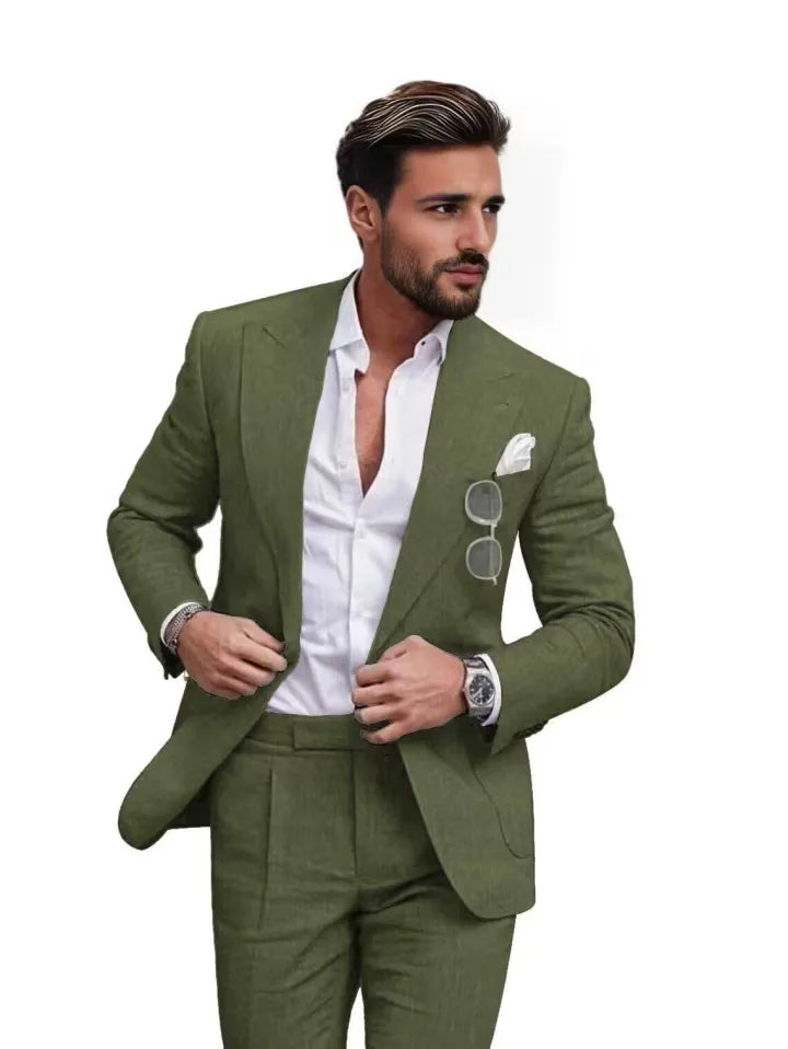 Męski garnitur slim fit | 2-częściowy