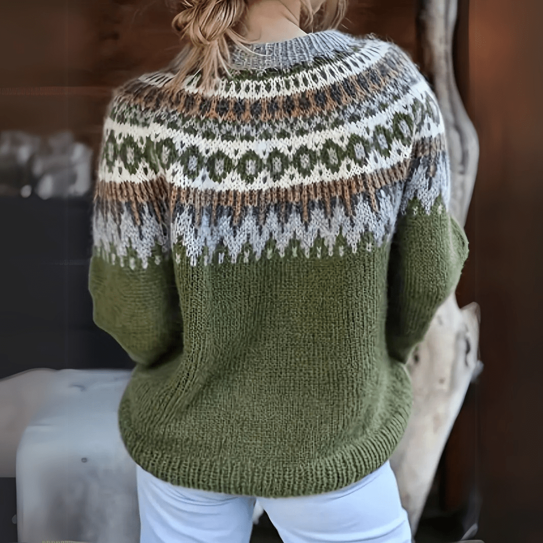 Damski sweter nordycki | Długi rękaw