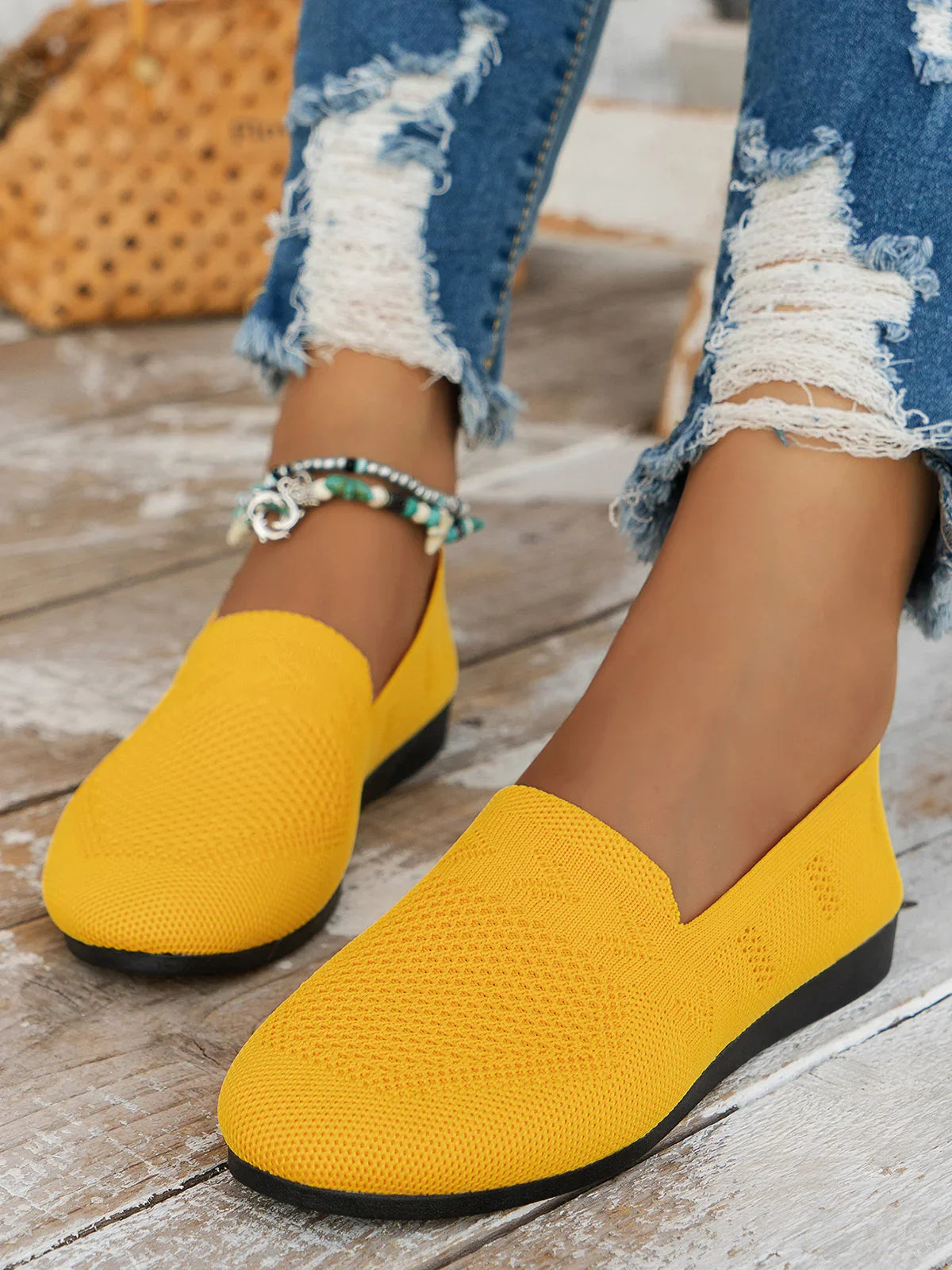 Damskie ortopedyczne slip-on loafers | Lekki