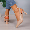 Buty damskie na wysokim obcasie | Szpiczasty nosek ze slingbackiem