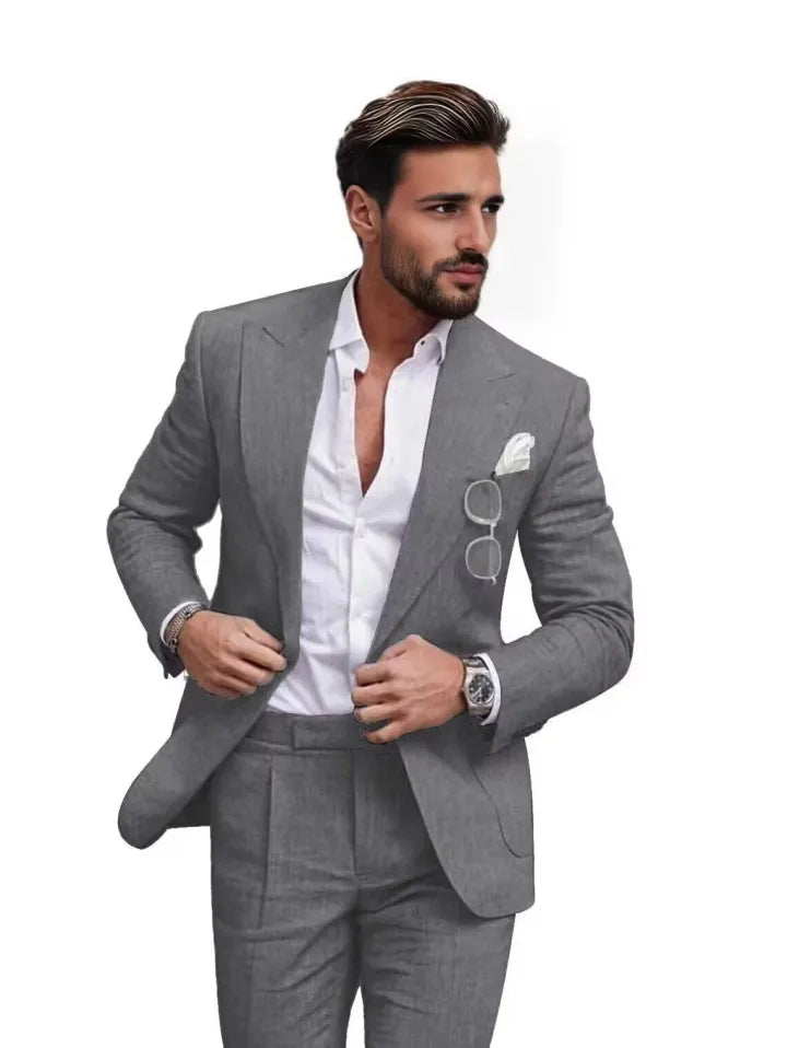 Męski garnitur slim fit | 2-częściowy