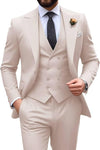 Męski garnitur slim fit 3-częściowy | Formalne wesele