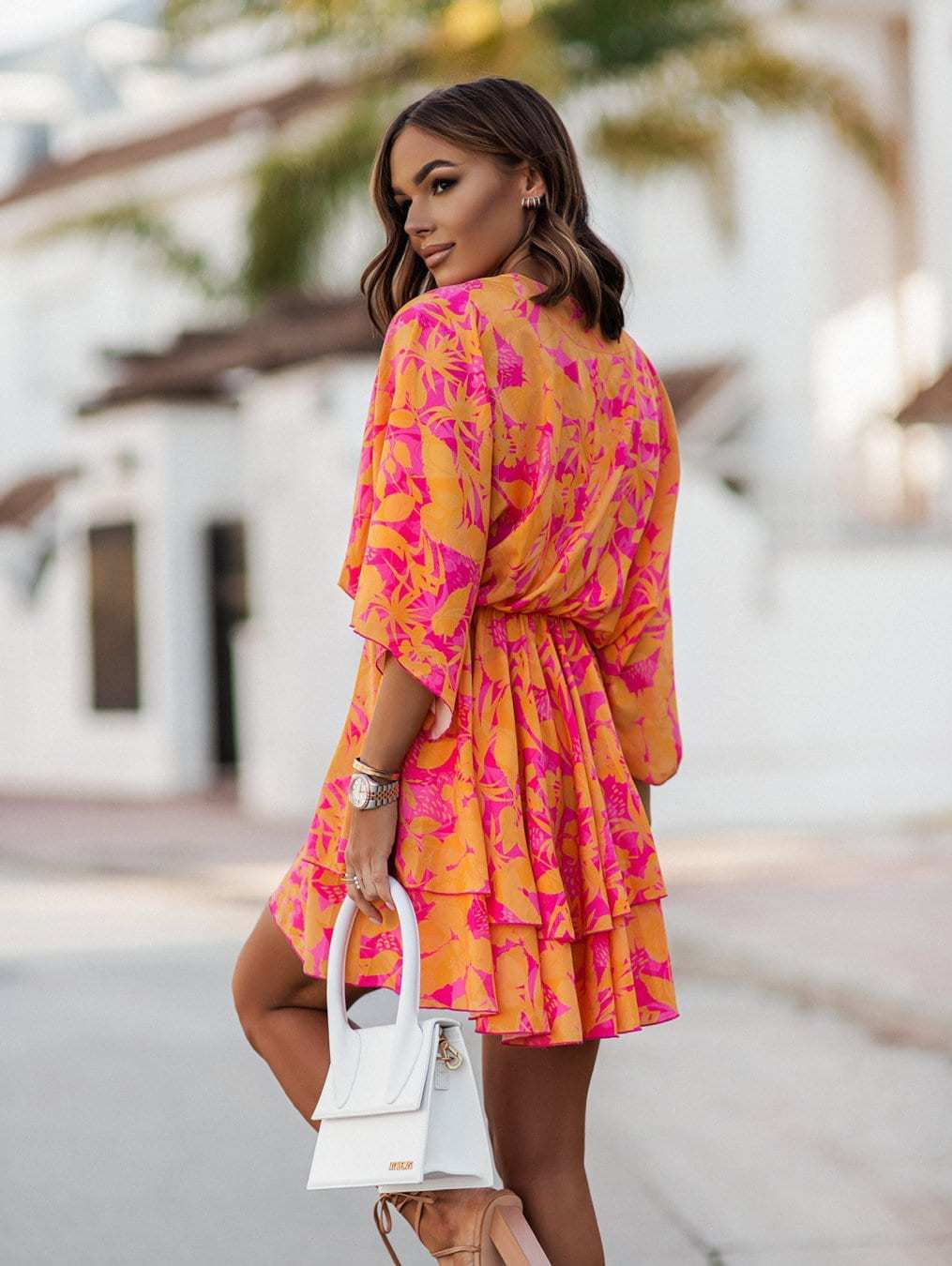 Sukienka Boho z Falbankami | Mini