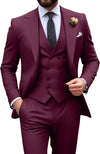 Męski garnitur slim fit 3-częściowy | Formalne wesele