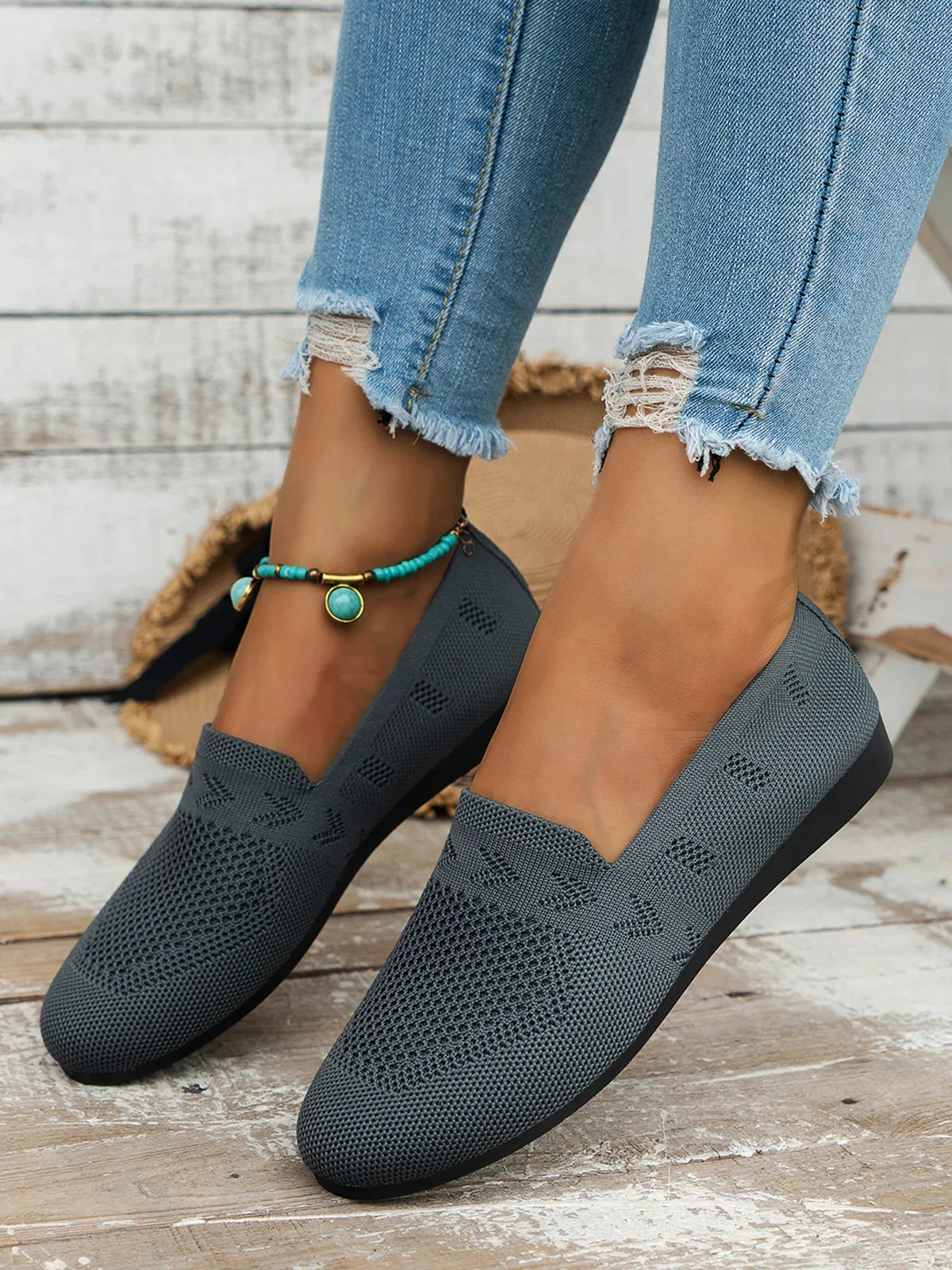 Damskie ortopedyczne slip-on loafers | Lekki
