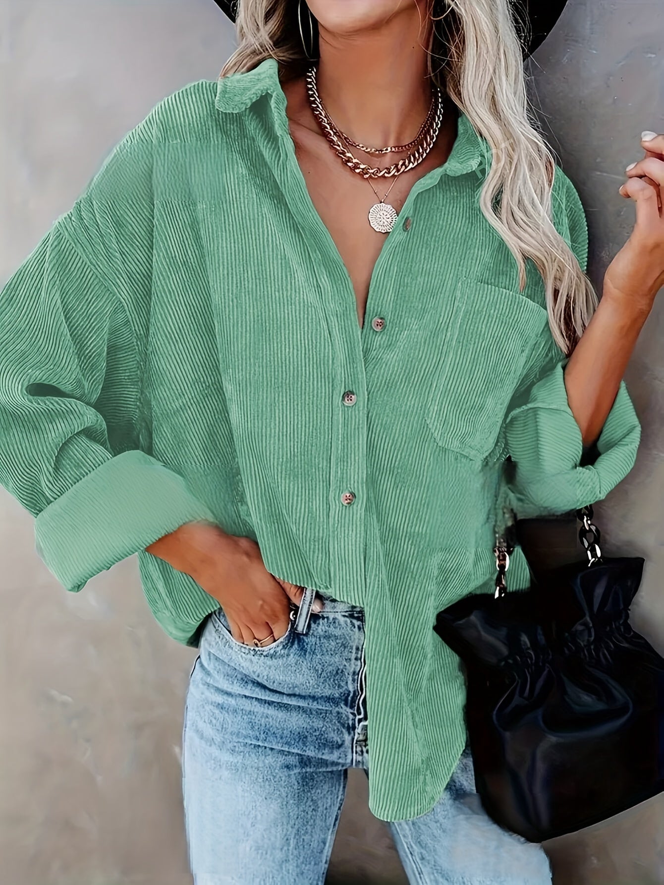 Damska Zimowa Koszulowa Kurtka | Oversize