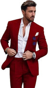 Męski garnitur slim fit | 2-częściowy