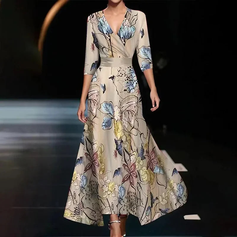 Damska Sukienka w Kwiaty | Maxi
