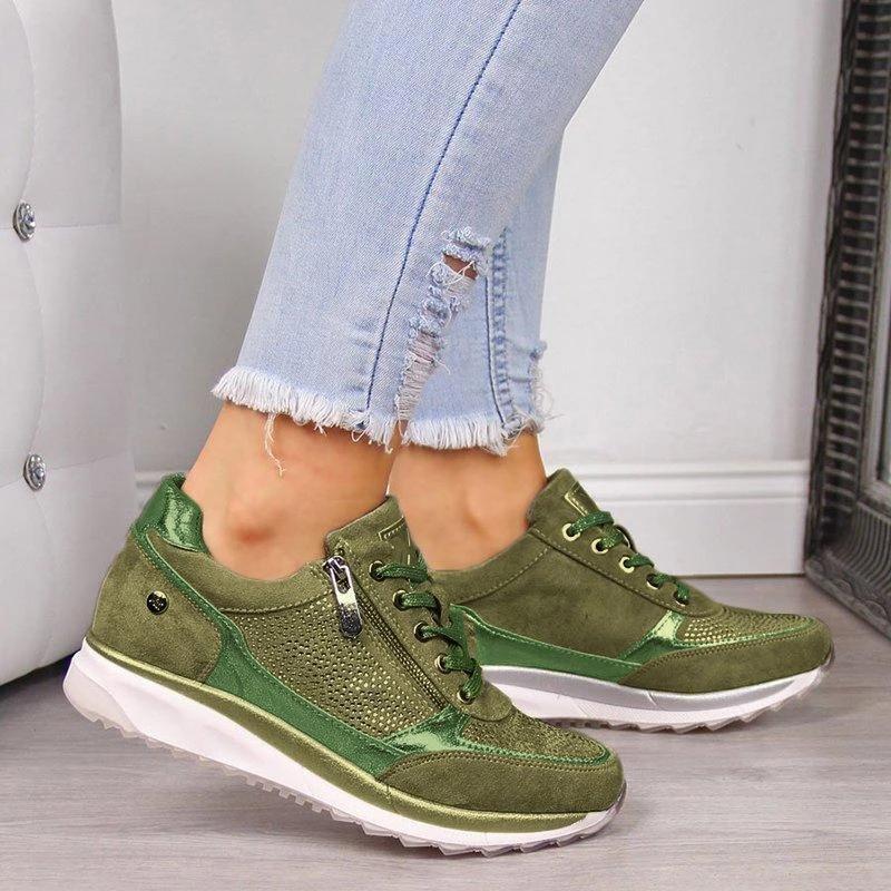 Damskie ortopedyczne sneakersy na zamek błyskawiczny | Lekkie