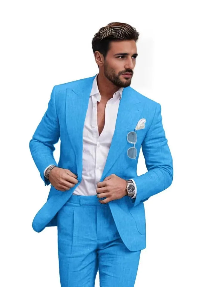 Męski garnitur slim fit | 2-częściowy