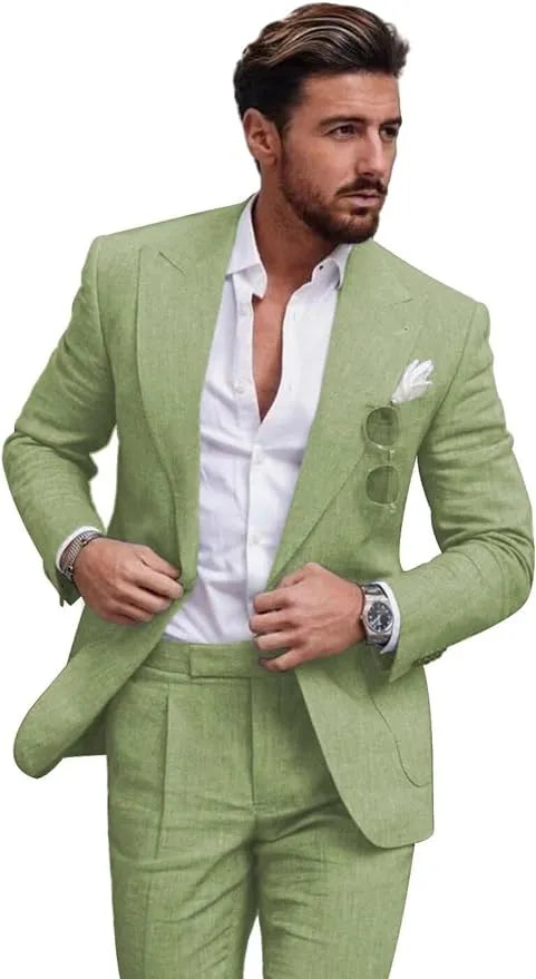 Męski garnitur slim fit | 2-częściowy
