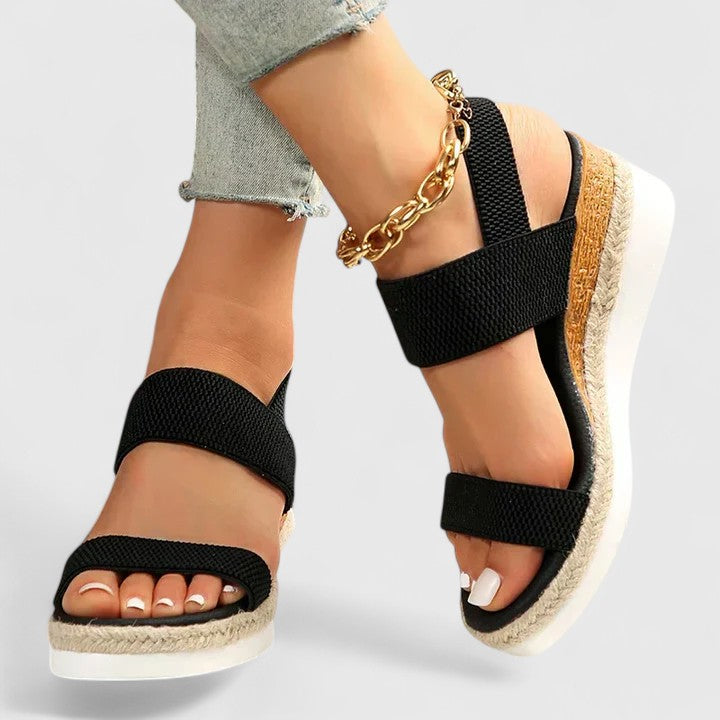 Damskie Espadryle na Koturnie | Odkryte Palce