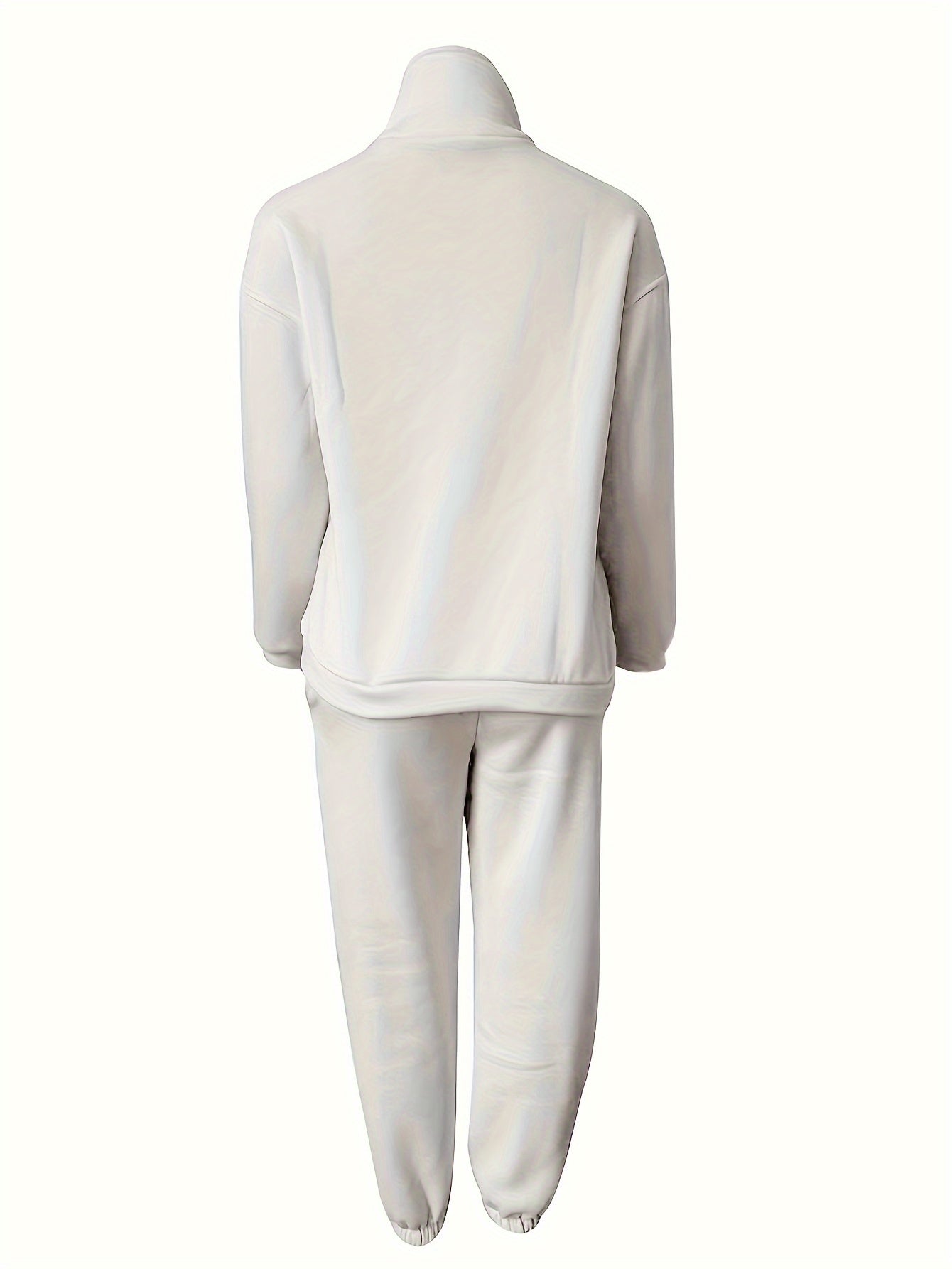 Damska Zimowa Zestaw Dwuczęściowy | Bluza Na Zamek I Spodnie Z Gumką