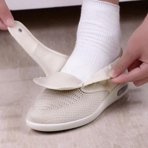 Damskie Ortopedyczne Buty | Z Dodatkową Szerokością i Rzepem