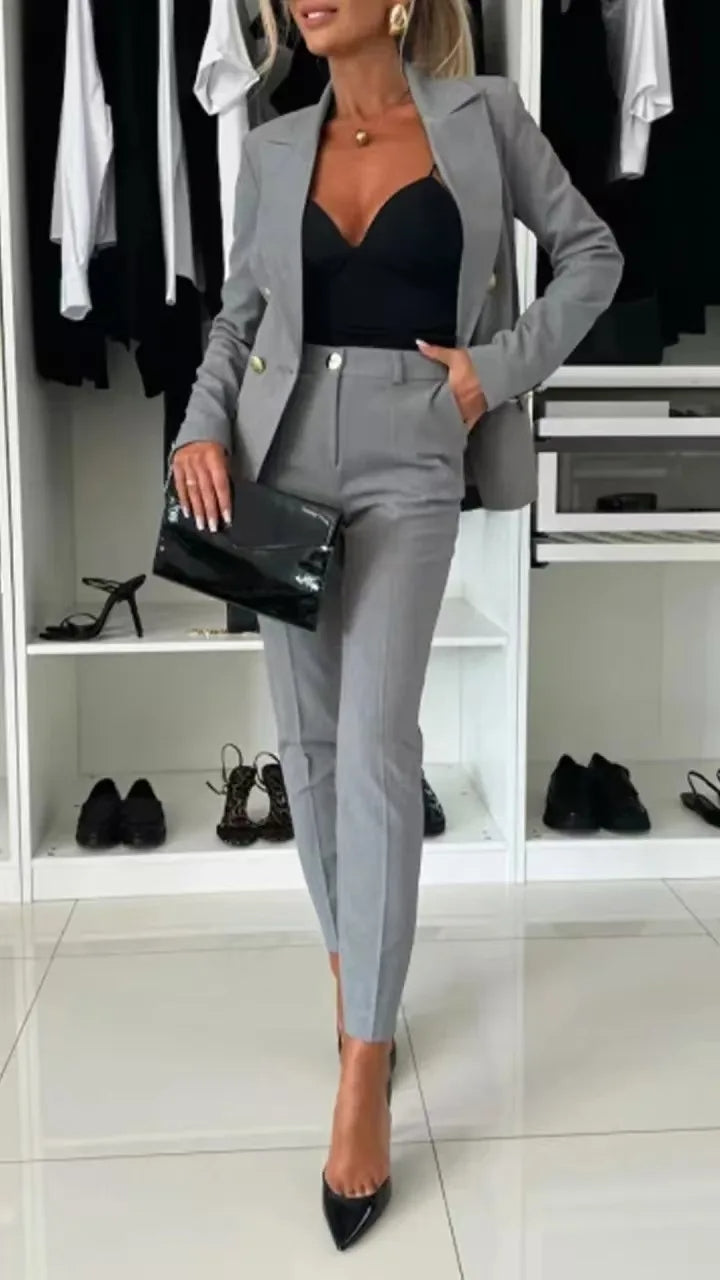 Damski Garnitur Blazer z Dopasowaniem | Elegancki