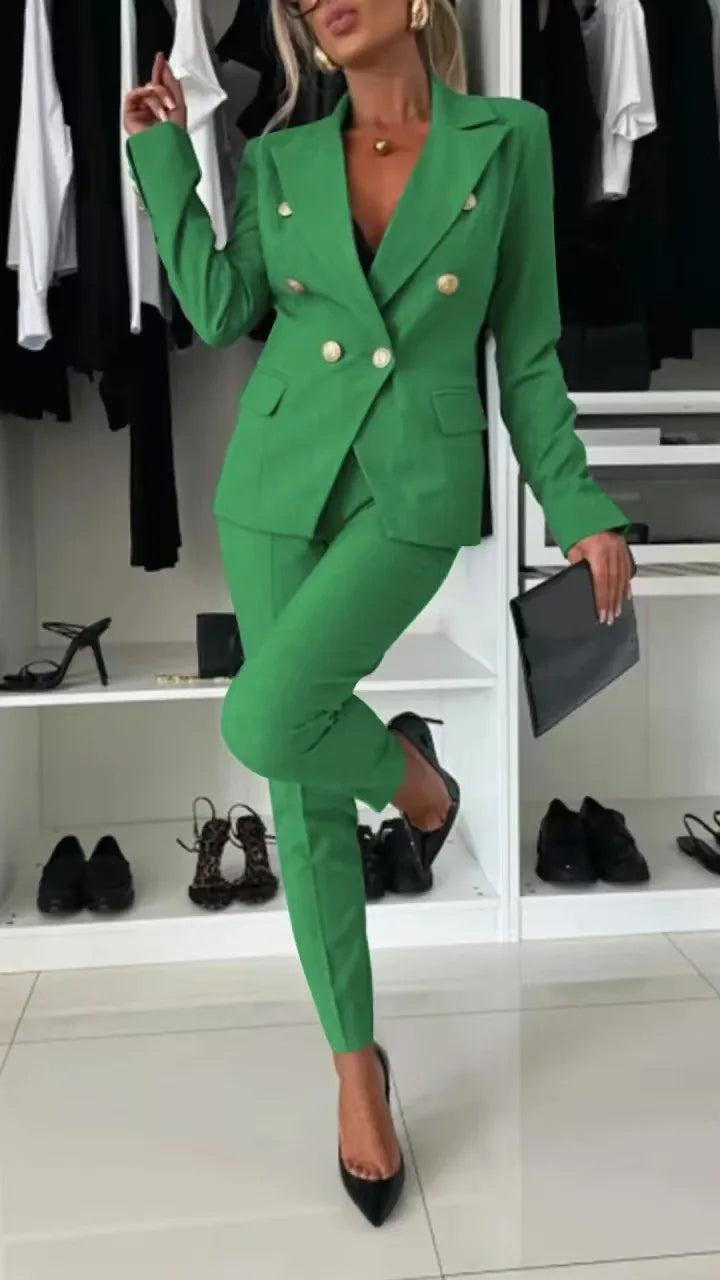 Damski Garnitur Blazer z Dopasowaniem | Elegancki